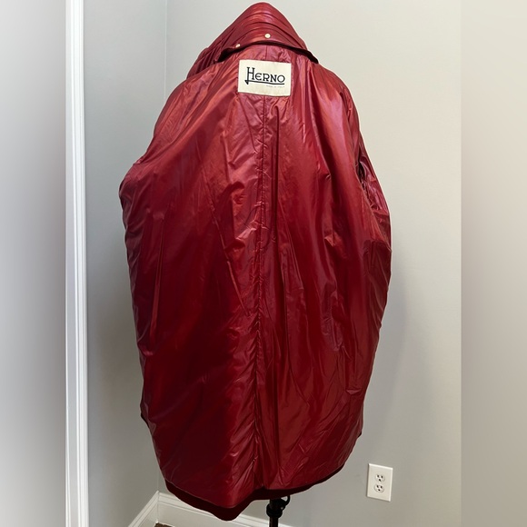 New Herno Giaccone Donna Coat 100% Wool Italy Made XL Convertible - Picture 8 of 11